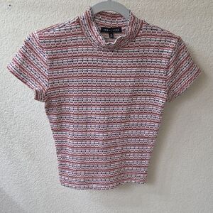 Kendall & Kylie Knitted Short Sleeve Top .. Size Small
